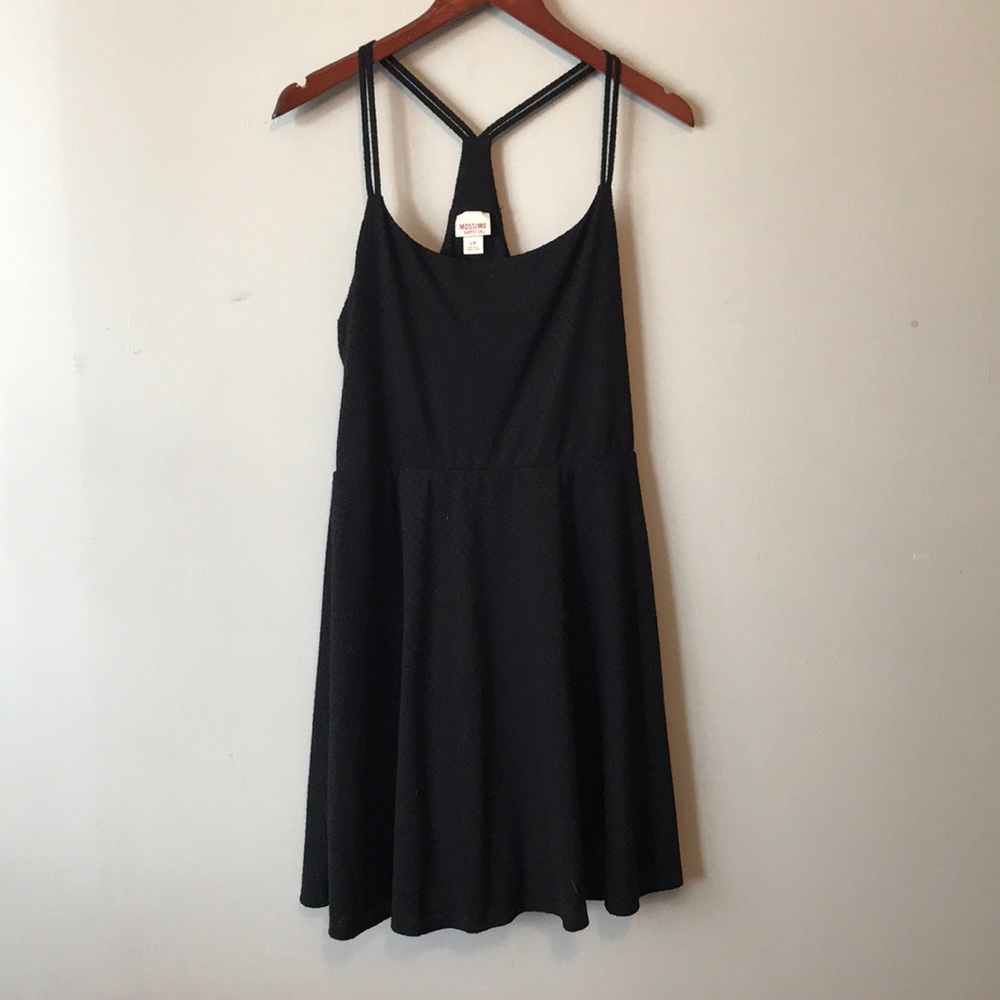 Simple black skater-style dress